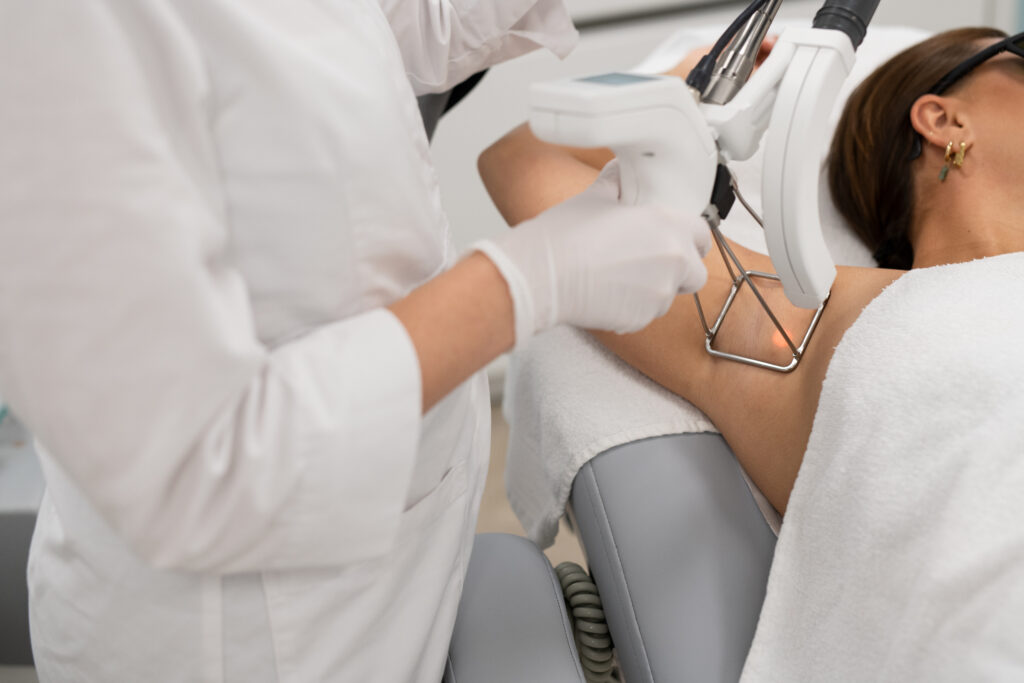 Laserontharen oksels