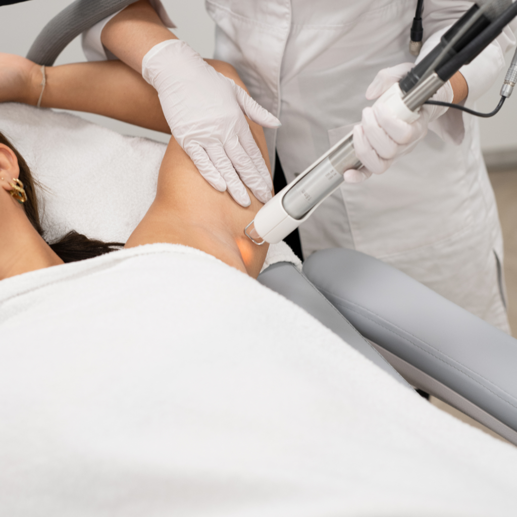 Laserontharing oksels